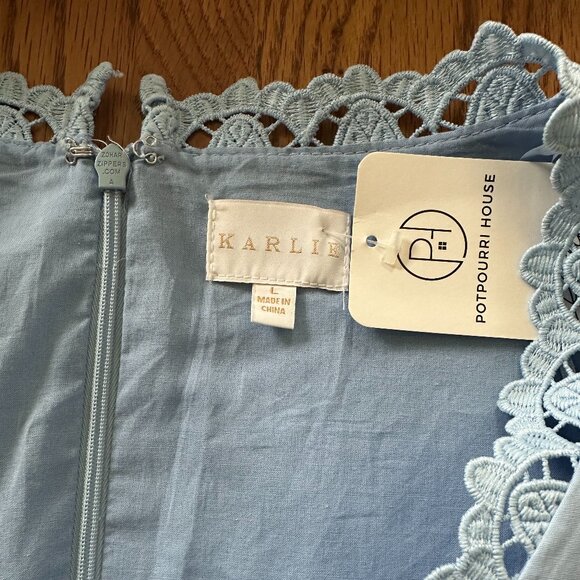 Karlie Size Large Sky Blue Dress NWT - Picture 9 of 16